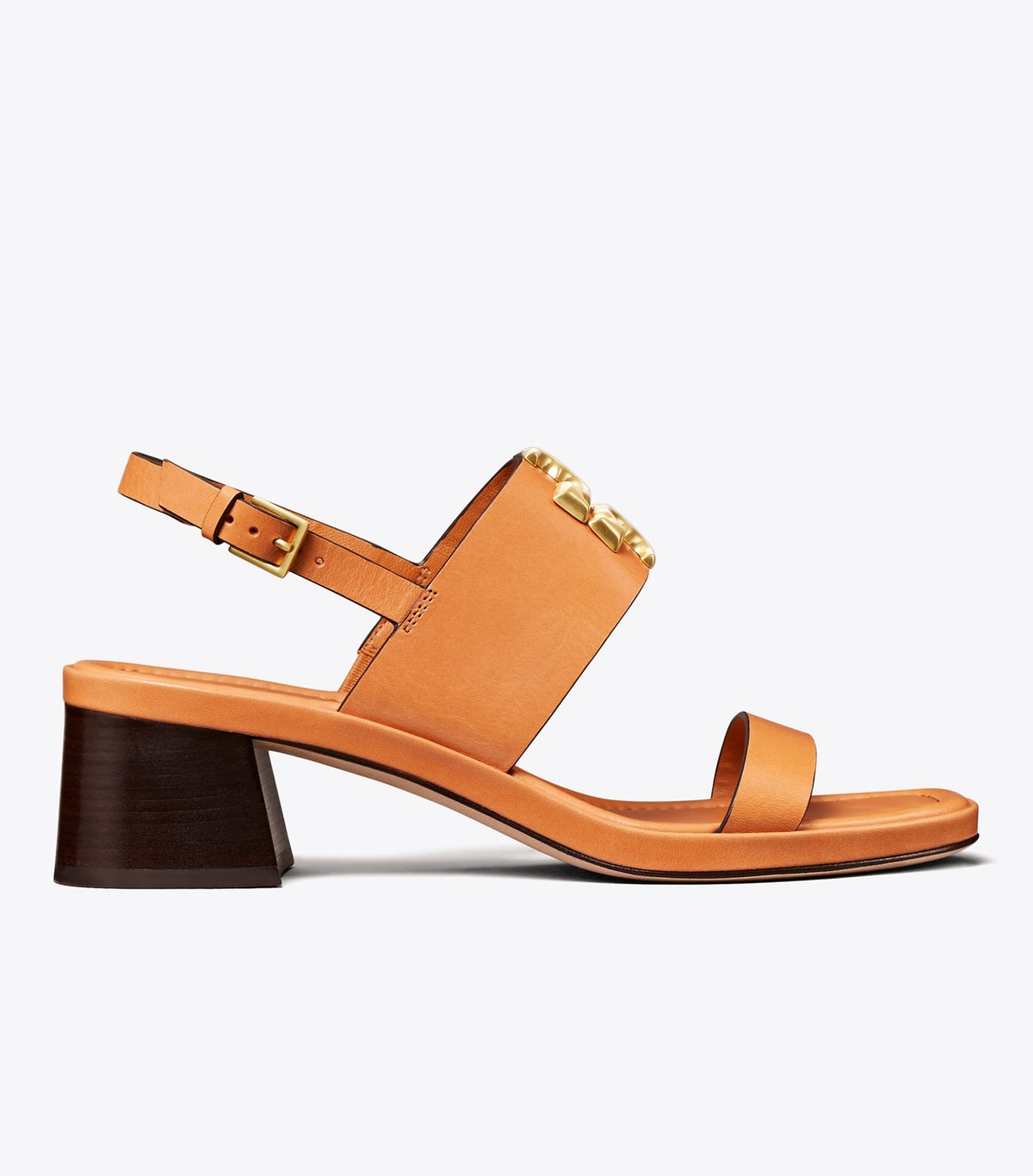 Tory Burch Eleanor Heel Sandal - Brandy