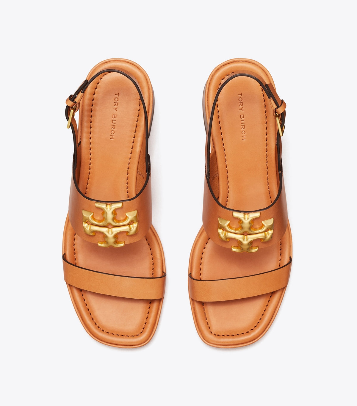 Tory Burch Eleanor Heel Sandal - Brandy