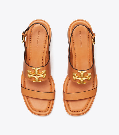 Tory Burch Eleanor Heel Sandal - Brandy