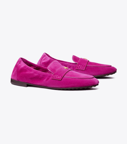 Tory Burch Suede Ballet Loafer - Fuchsia