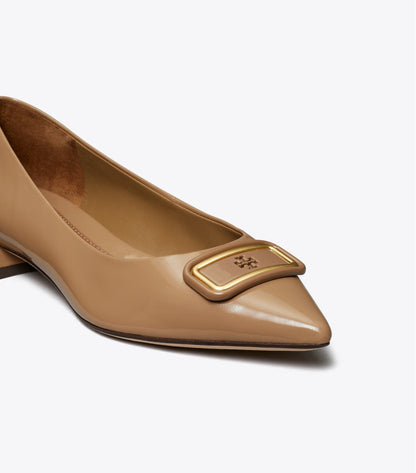 Tory Burch Georgia Pointed Toe Flat - Almond Flour