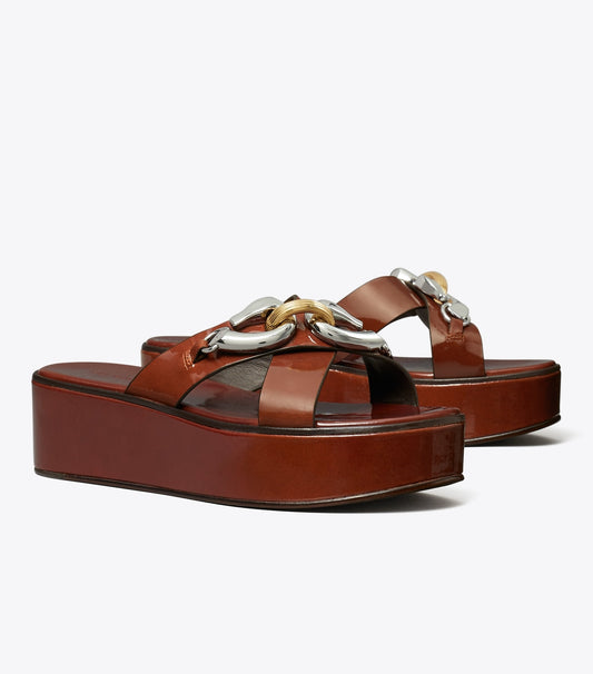Tory Burch Jessa Platform Sandal - Russet Brown