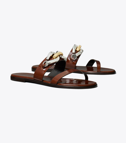 Tory Burch Jessa Two-Strap Sandal - Russet Brown