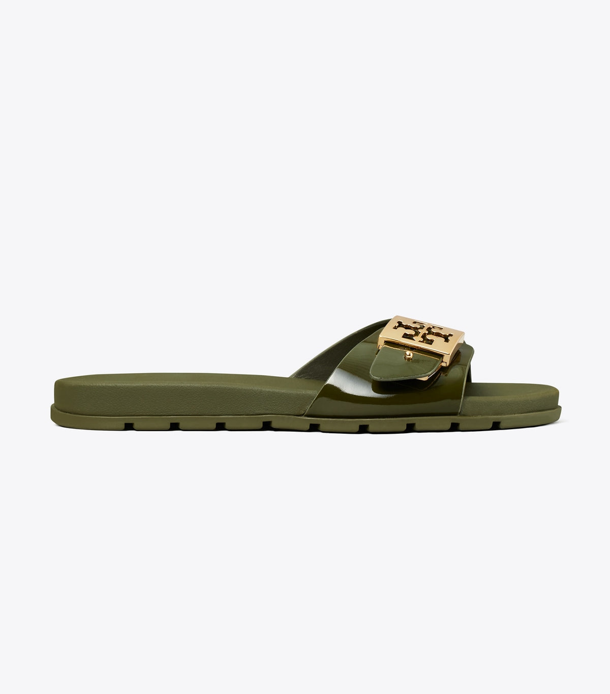 Tory Burch Mellow Slide - Dark Olive / Gold