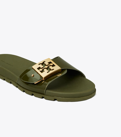 Tory Burch Mellow Slide - Dark Olive / Gold
