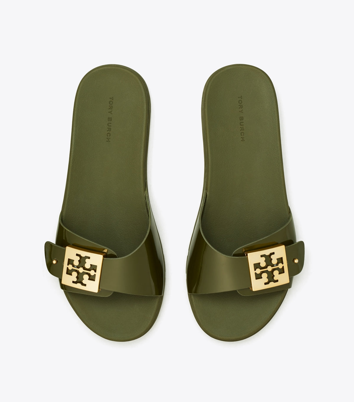 Tory Burch Mellow Slide - Dark Olive / Gold
