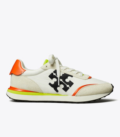 Tory Burch Destiny Trainer - White / Perfect Black / Orange