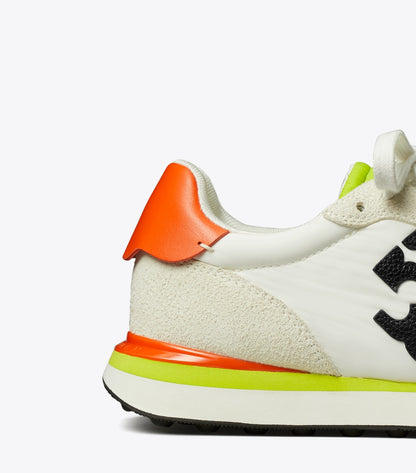 Tory Burch Destiny Trainer - White / Perfect Black / Orange