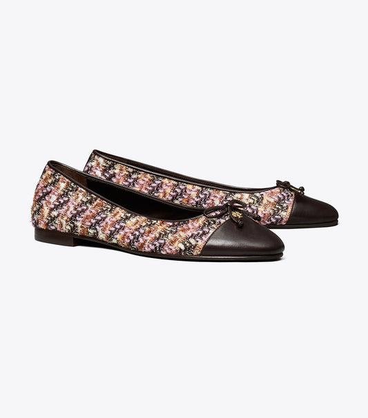 Tory Burch Cap-Toe Ballet - Rosa Multi / Cocoa