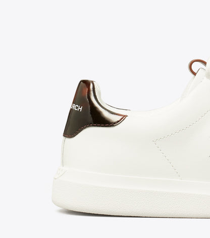 Tory Burch Double T Howell Court Sneaker - Titanium White / Creta