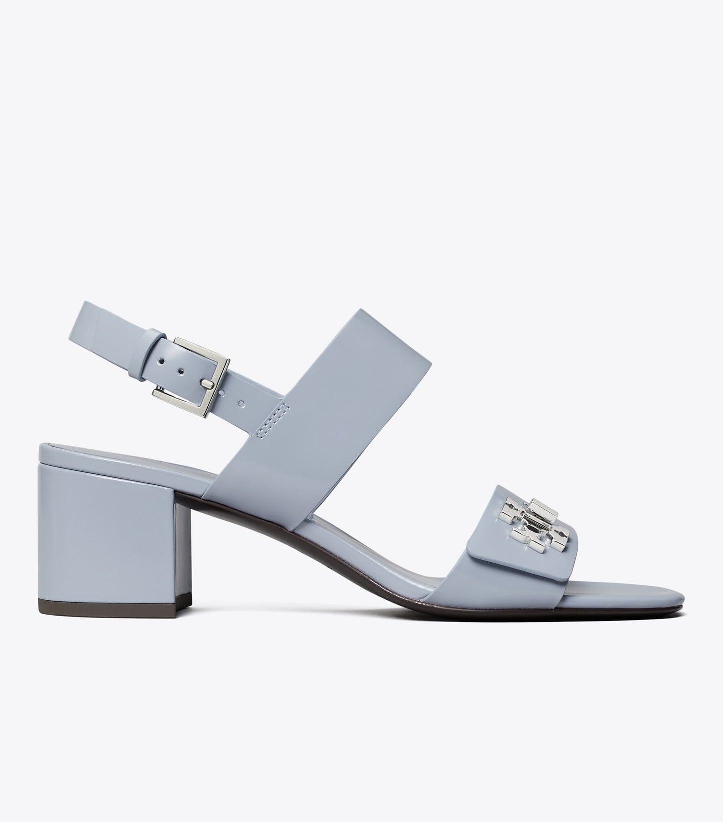 Tory Burch Turnlock Heeled Sandal - Vapor Blue
