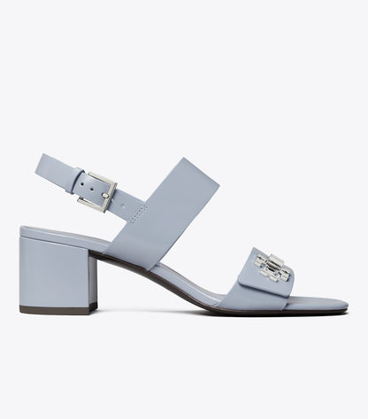 Tory Burch Turnlock Heeled Sandal - Vapor Blue