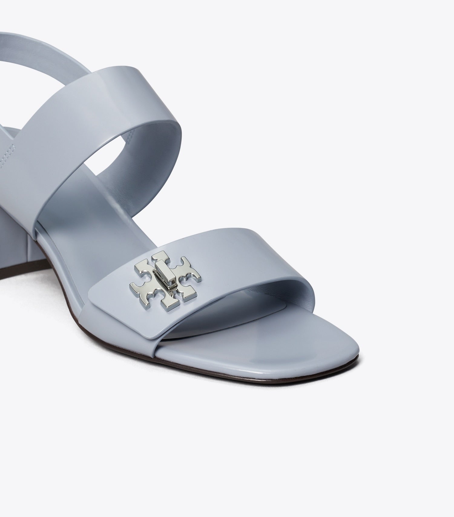 Tory Burch Turnlock Heeled Sandal - Vapor Blue