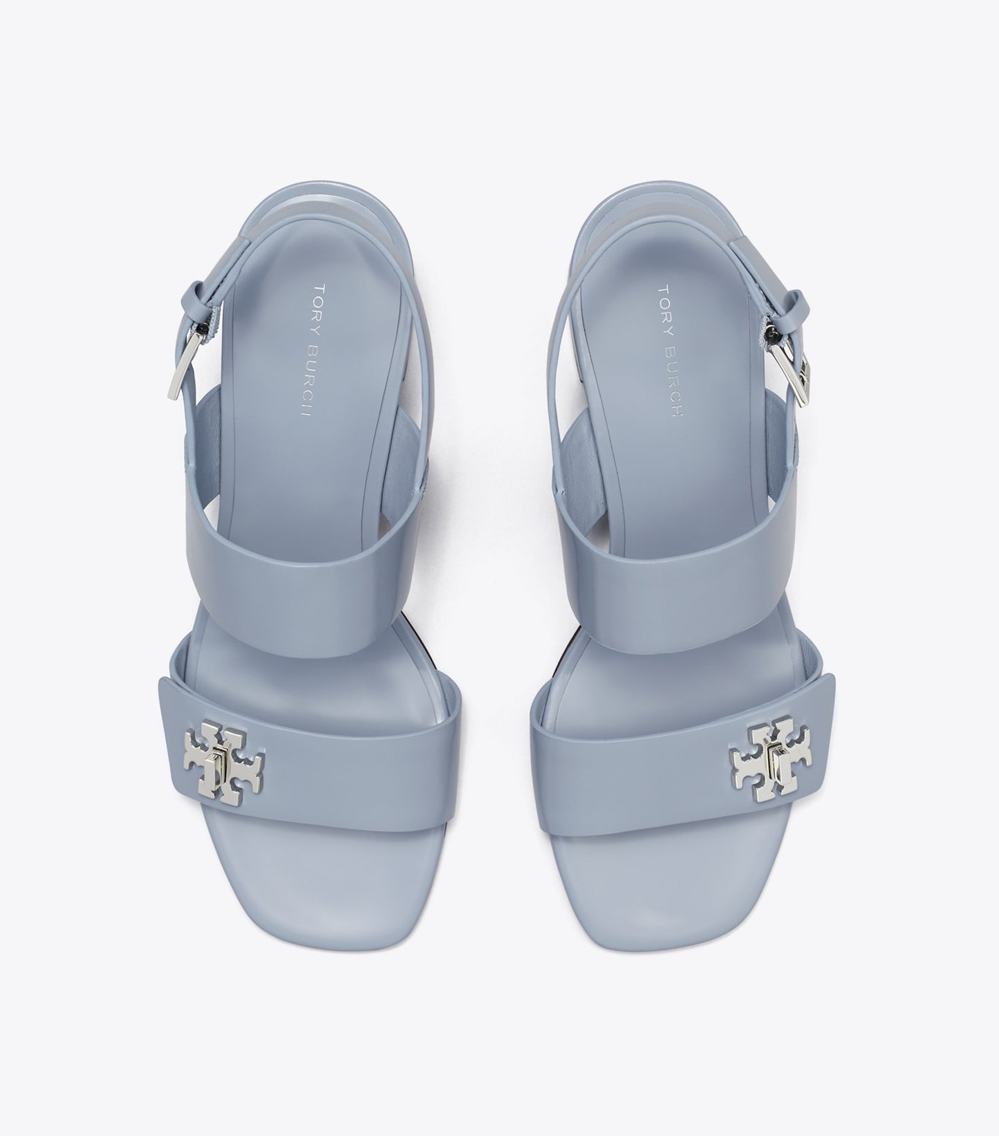 Tory Burch Turnlock Heeled Sandal - Vapor Blue