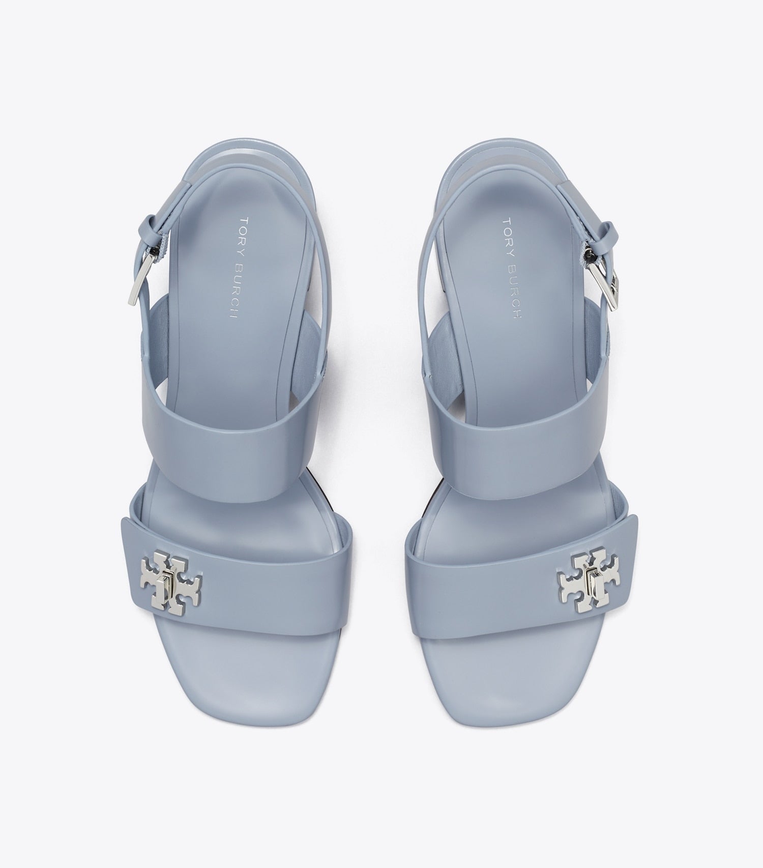 Tory Burch Turnlock Heeled Sandal - Vapor Blue