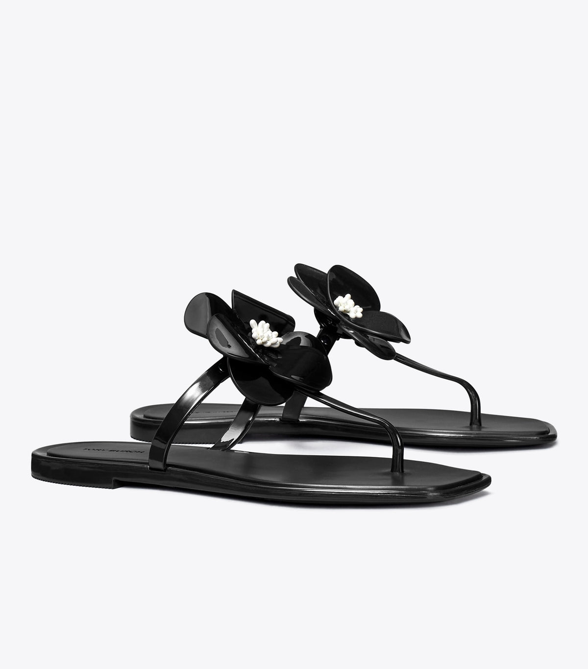 Tory Burch Flower Jelly Sandal - Perfect Black