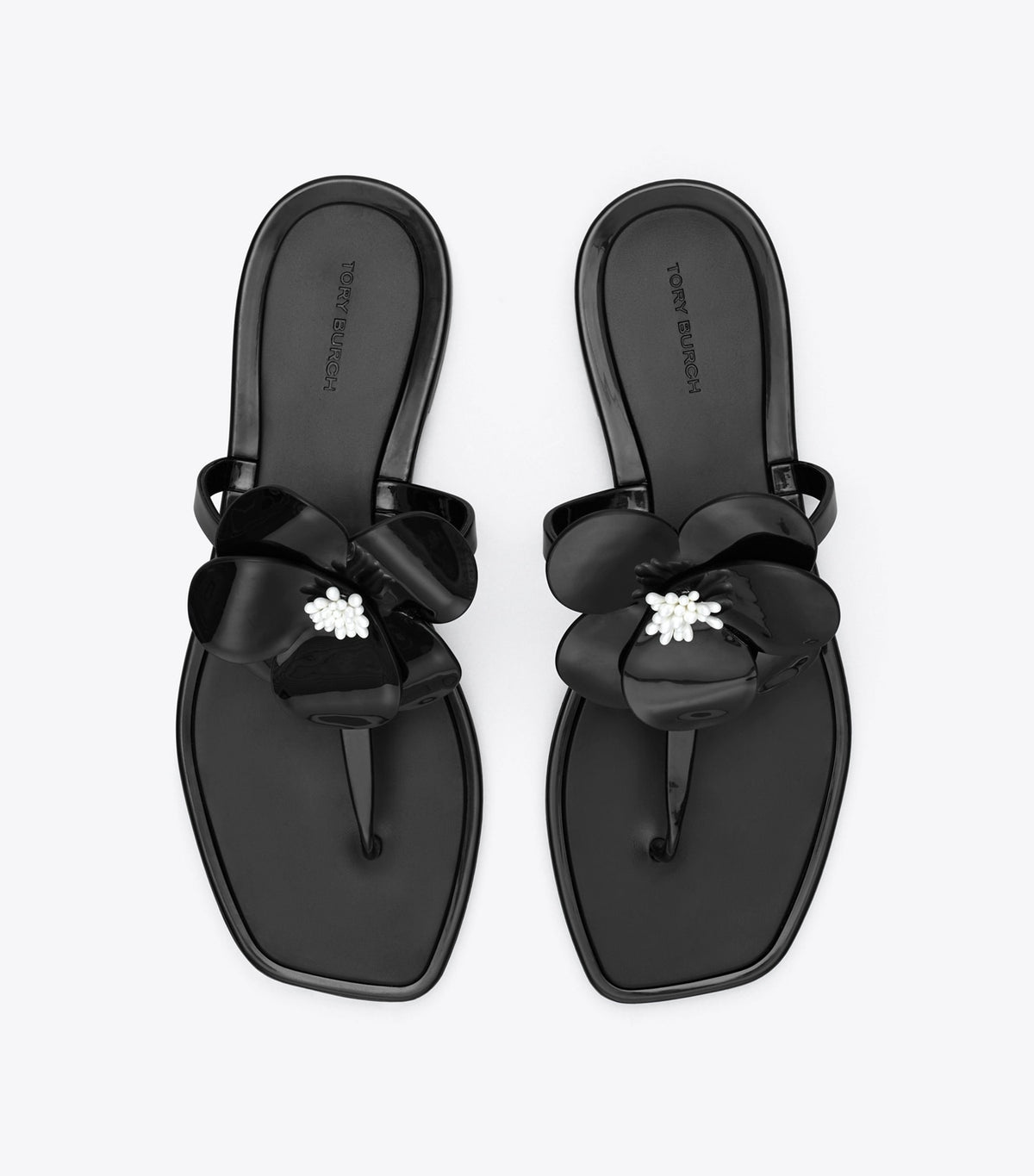 Tory Burch Flower Jelly Sandal - Perfect Black