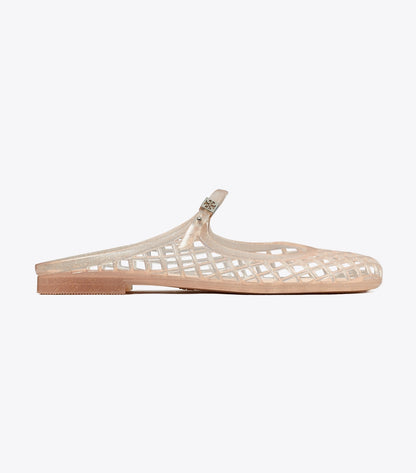 Tory Burch Mellow Mary Jane Jelly - Soft Pink Glitter / Silver