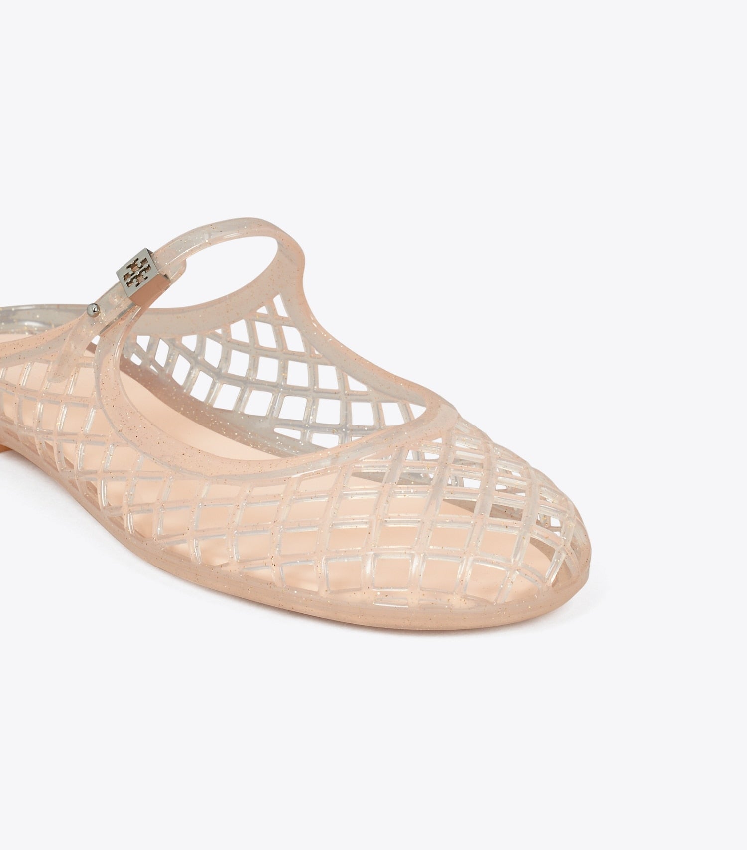 Tory Burch Mellow Mary Jane Jelly - Soft Pink Glitter / Silver