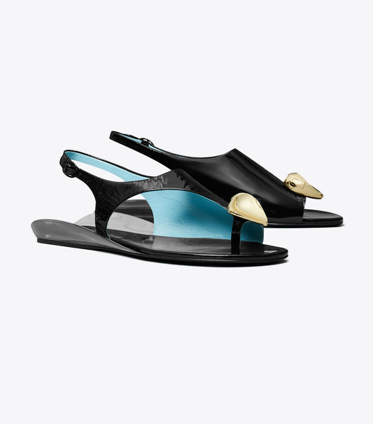 Tory Burch Patos Slingback Sandal - Nero