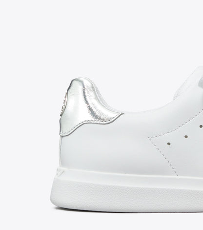 Tory Burch Howell Court Sneaker - Titanium White / Silver