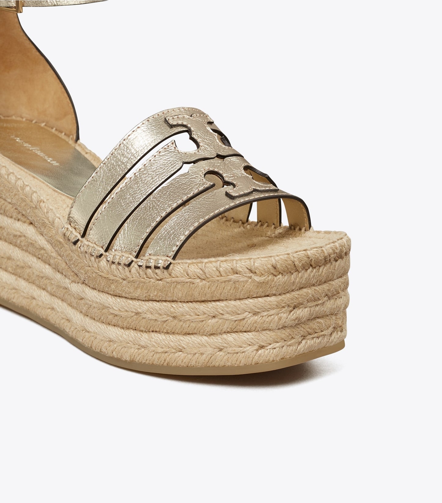 Tory Burch Ines Platform Espadrille Wedge - Spark Gold