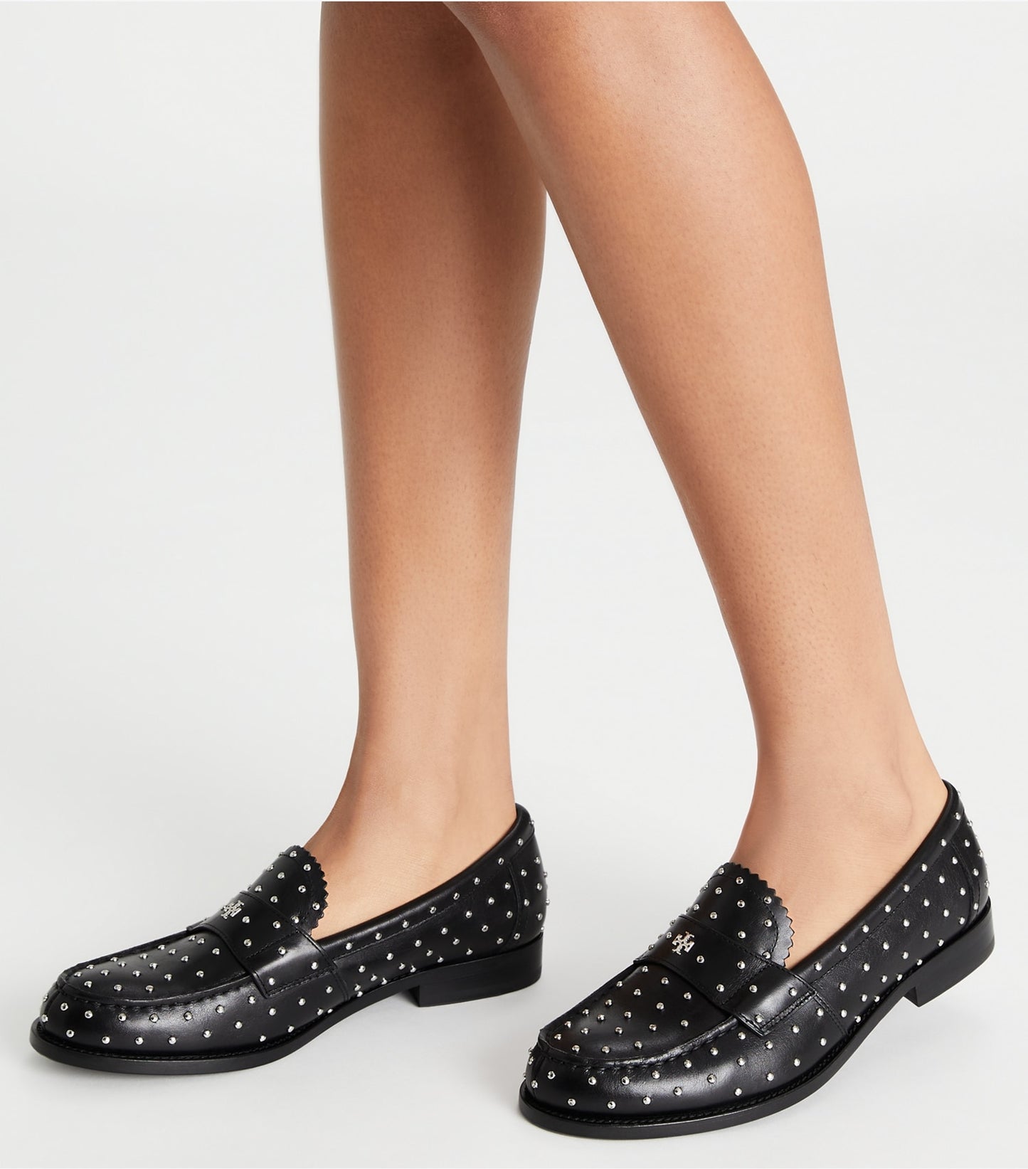 Tory Burch Studded Classic Loafer - Perfect Black / Silver