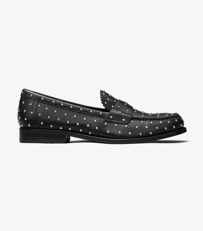 Tory Burch Studded Classic Loafer - Perfect Black / Silver
