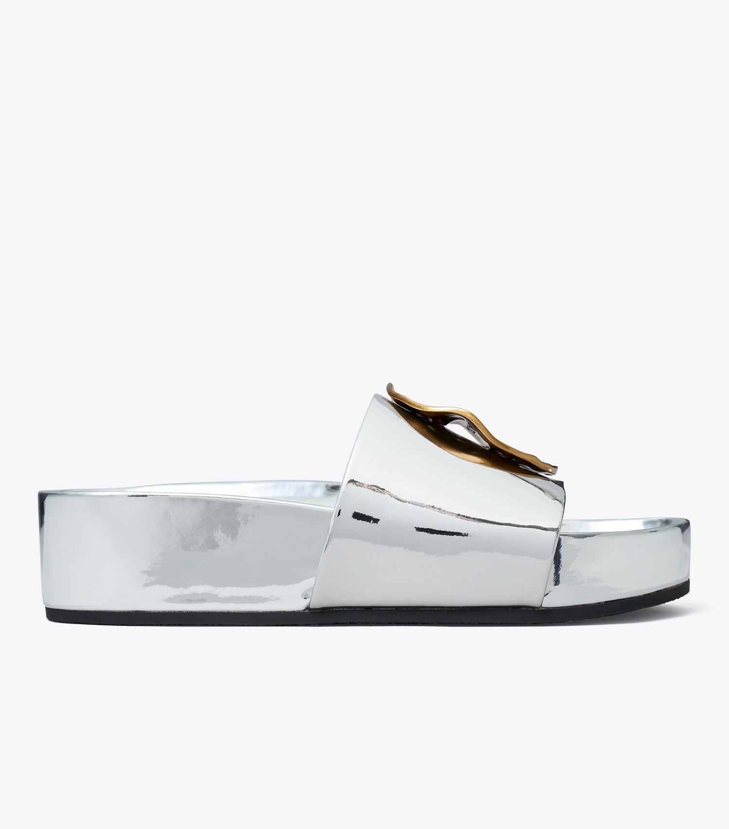 Tory Burch Patos Mismatched Platform Slide - Argento