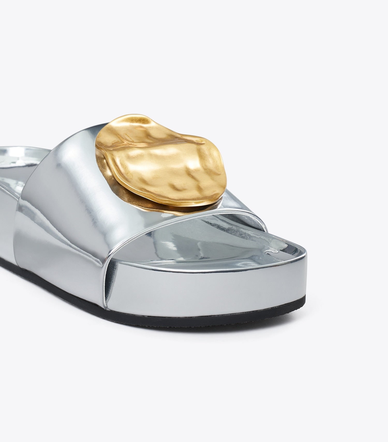 Tory Burch Patos Mismatched Platform Slide - Argento