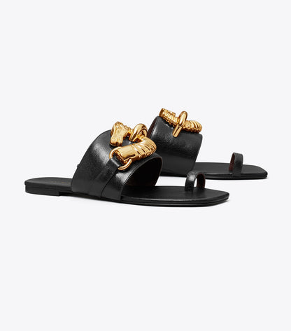Tory Burch Jessa Toe Ring Sandal - Perfect Black