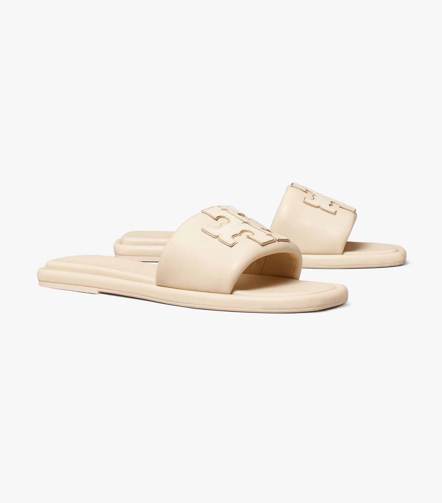 Tory Burch Double T Sport Slide - Dulce De Leche / Gold