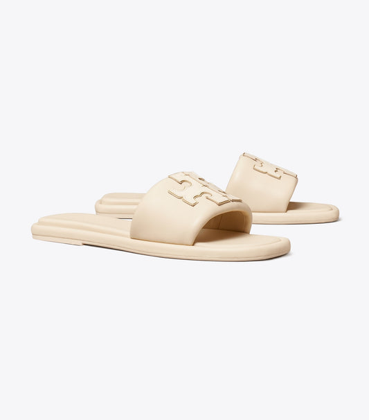 Tory Burch Double T Sport Slide - Dulce De Leche / Gold