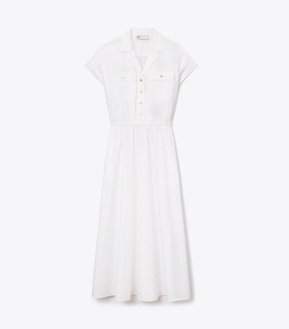 Tory Burch Cotton Poplin Shirtdress - White