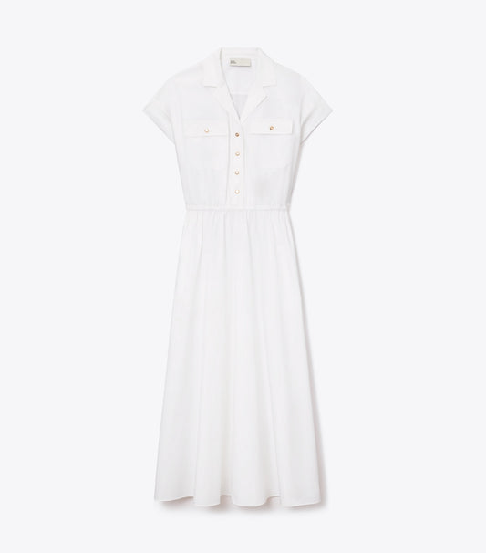 Tory Burch Cotton Poplin Shirtdress - White
