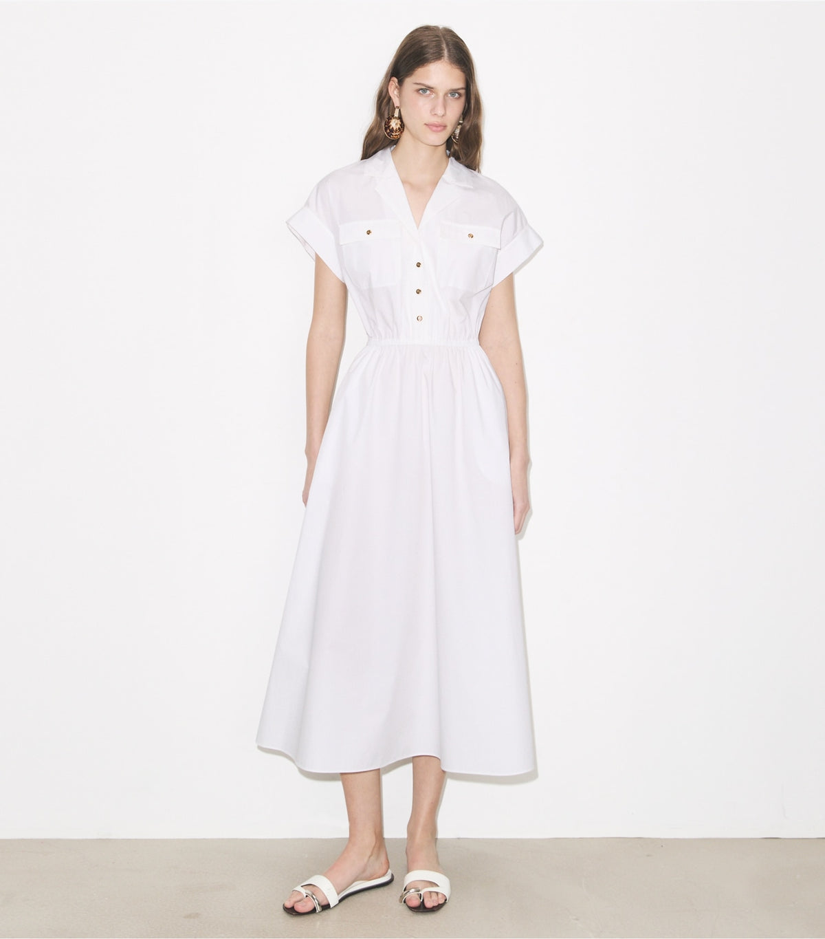 Tory Burch Cotton Poplin Shirtdress - White