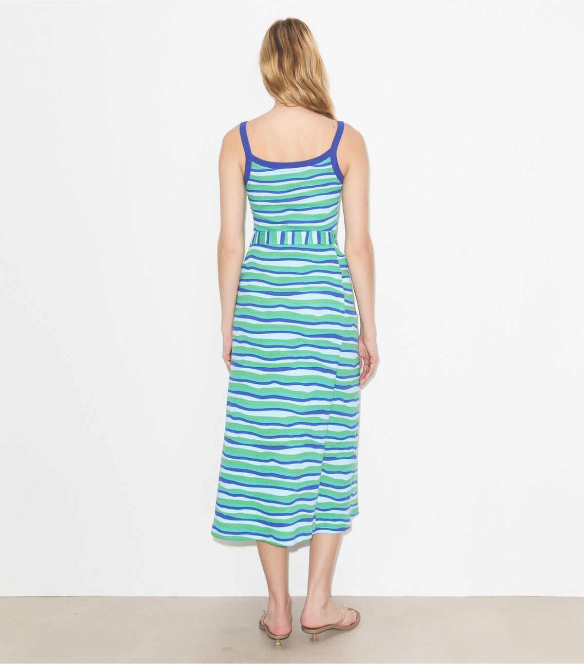 Tory Burch Striped Cotton Tank - Blue Stripe