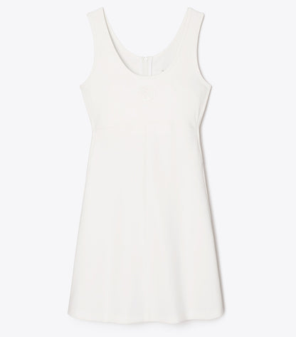Tory Burch Embossed Logo Tennis Dress - Snow White