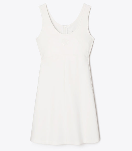 Tory Burch Embossed Logo Tennis Dress - Snow White