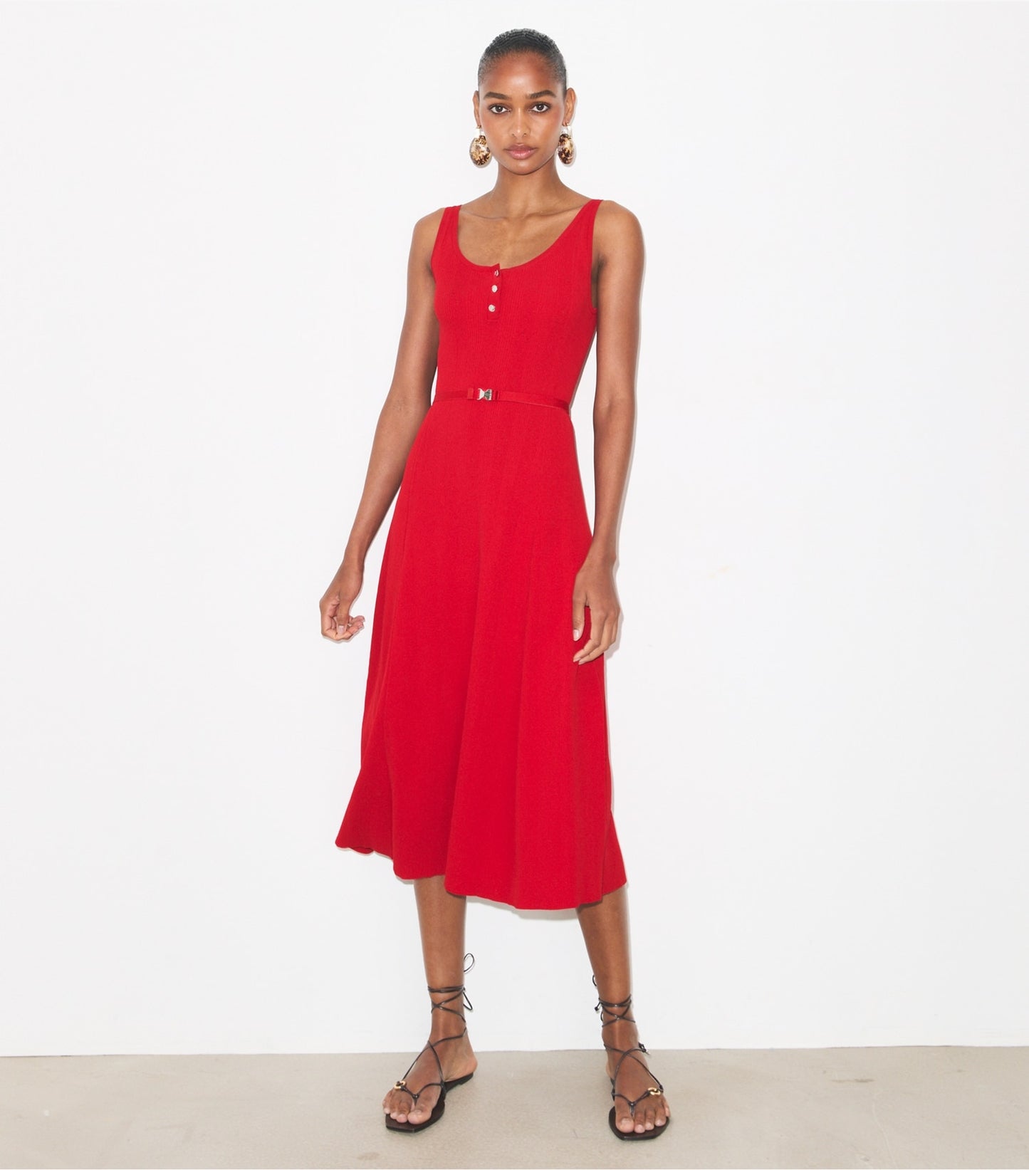Tory Burch Henley Tank Dress - Bright Red