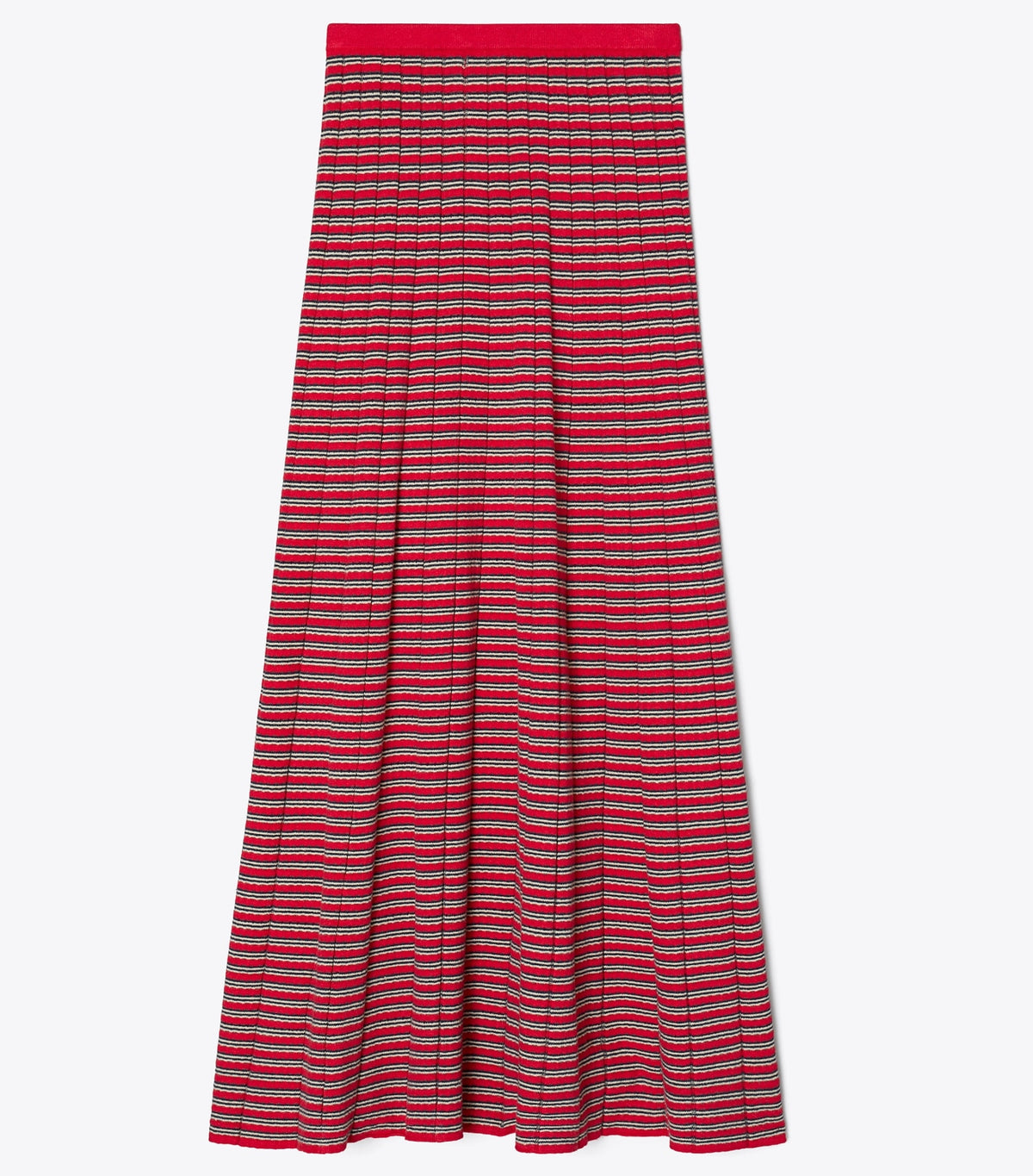 Tory Burch Multi-Stripe Skirt - Red / Navy / Ivory