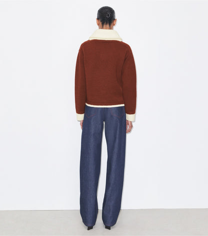 Tory Burch Straight Leg Jean - Raw/Unwashed