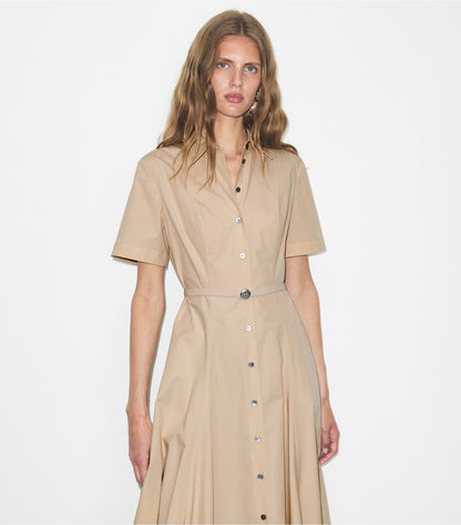 Tory Burch Cotton Shirtdress - Pale Sand