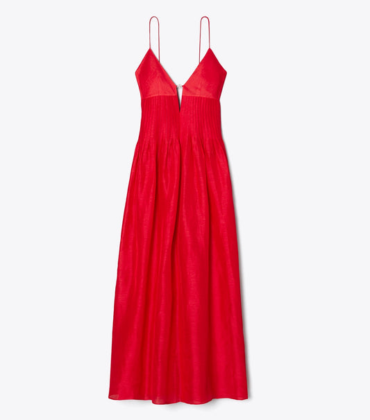 Tory Burch Linen Dress - Bright Red