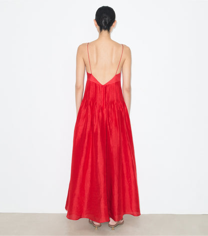 Tory Burch Linen Dress - Bright Red