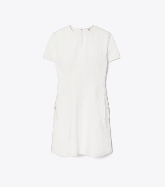 Tory Burch Denim Mini Dress - White