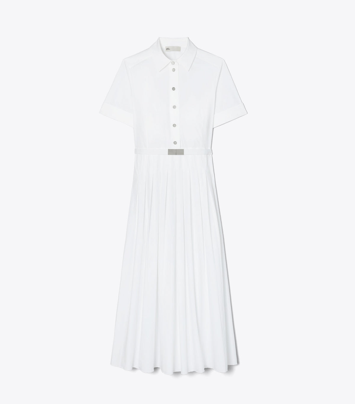 Tory Burch Pleated Poplin Shirtdress - White