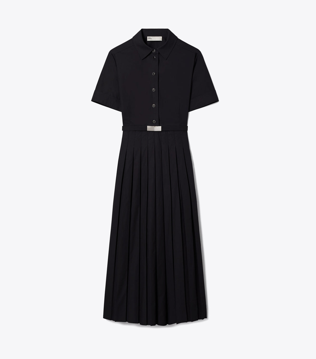 Tory Burch Pleated Poplin Shirtdress - Black