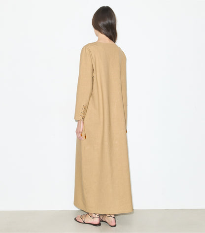 Tory Burch Linen Caftan - Sand