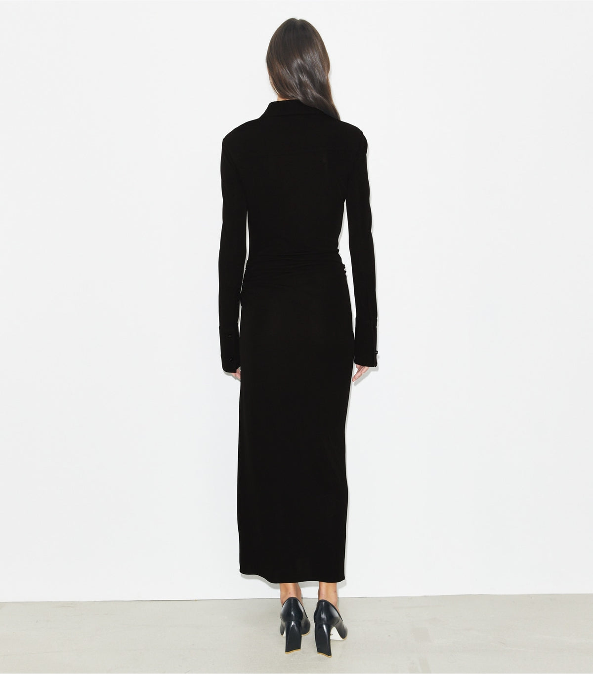 Tory Burch Jersey Shirtdress - Black